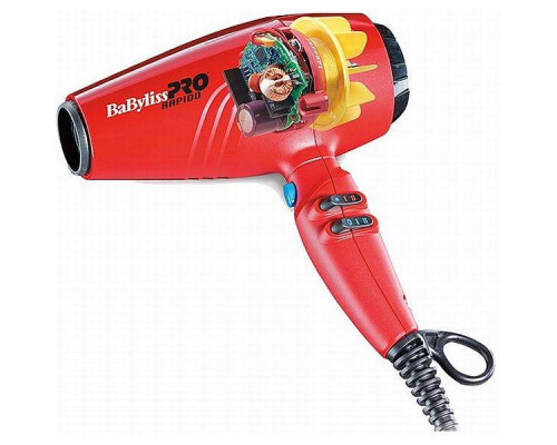 Фен с мотором Ferrari 2200W Babyliss PRO RAPIDO красный